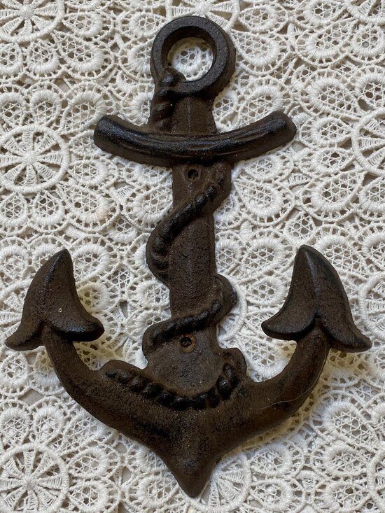Other - Heavy-Duty Cast Iron Anchor Wall Decor, Nautical Coastal Style